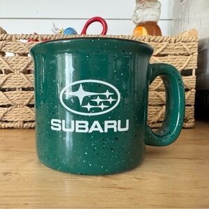 Subaru Green Speckled Mug